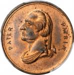 1859 Augustus B. Sage Store Card. Raffle Reverse. Copper. 20.6 mm. Musante GW-334, Baker-572A. MS-64