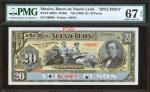MEXICO. Banco de Nuevo Leon. 20 Pesos, ND (1900-12). P-S362s; M436s. Specimen. PMG Superb Gem Uncirc
