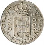BRAZIL. 960 Reis, 1812/1-R. Rio de Janeiro Mint. Joao as Prince Regent. PCGS AU-58 Gold Shield.