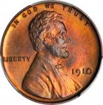 1910 Lincoln Cent. Proof-66+ RB (PCGS).