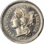 1872 Nickel Three-Cent Piece. Proof-65 (PCGS).