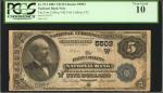 Fort Collins, Colorado. $5 1882 Value Back. Fr. 574. The Fort Collins NB. Charter #5503. PCGS Very G