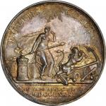 1781 Battle of Doggersbank Medal. Silver. 44.6 mm. Betts-589. Nearly Mint State.