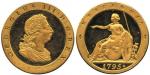 GREAT BRITAIN, British Coins, England, George III: Pattern Mule Halfpenny, 1795, restrike in Gold on