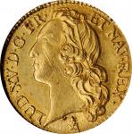 FRANCE. Louis dOr, 1749-O. Riom Mint. Louis XV. NGC MS-63.