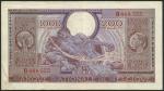 Banque Nationale, Belgium, 5 and 10 francs, 1943, 100, 500 and 1000 francs, 1943(Pick 121-125), gene