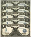 Lot of (5) Fr. 233 & 235. 1899 $1 Silver Certificates. Very Fine to Extremely Fine.