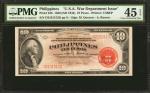 PHILIPPINES. Treasury of the Philippines. 10 Pesos, 1936. P-84b. PMG Choice Extremely Fine 45 EPQ.