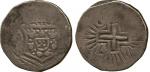 COINS. INDIA – PORTUGUESE. João V: Silver Rupia, 17[5]0, Diu, arms, Rev cross and date (Gomes 80.07;