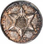 1865 Silver Three-Cent Piece. MS-62 (PCGS).