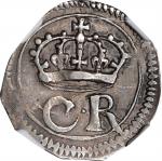 IRELAND. 6 Pence, ND (1643-44). Charles I. NGC AU-50.