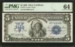 Fr. 272. 1899 $5  Silver Certificate. PMG Choice Uncirculated 64.