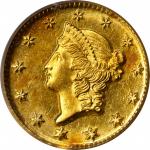 1850-D Gold Dollar. Winter 2-C, the only known dies. MS-62 (PCGS). CAC.