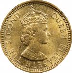 1960年香港五仙。伦敦铸币厰。HONG KONG. 5 Cents, 1960. London Mint. Elizabeth II. NGC MS-65.