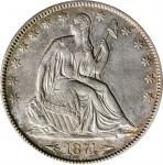1874 Liberty Seated Half Dollar. Arrows. AU Details--Cleaned (PCGS).