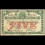 CHINA--FOREIGN BANKS. Chartered Bank of India, Australia & China. $5, 1.3.1924. P-S159.