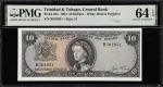 TRINIDAD & TOBAGO. Central Bank of Trinidad and Tobago. 10 Dollars, 1964. P-28a. PMG Choice Uncircul