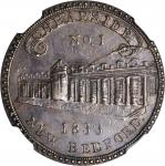 Massachusetts--New Bedford. 1833 Francis L. Brigham. HT-175, Low-72. Rarity-6. Copper. 28.5 mm. AU-5