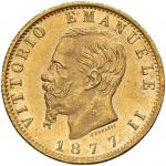 Savoy Coins. Vittorio Emanuele II (1861-1878) 20 Lire 1877 R - Nomisma 867 AU Conservazione eccezion