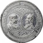 1884 Grover Cleveland Political Medal. DeWitt-GC 1884-2. White Metal. Plain Edge. 35 mm. Mint State.