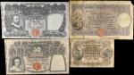 ITALY. Lot of (4). Mixed Banks. 30, 50 & 100 Lire, 1874-1914. P-S856, S857, S896 & S925. Fine.