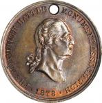 1878 Monmouth Centennial Medal. Copper. 35 mm. Musante GW-957, Baker-450. MS-64 BN (PCGS).