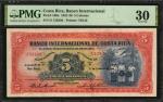 COSTA RICA. Banco Internacional de Costa Rica. 5 Colones, 1931-36. P-180a. PMG Very Fine 30.