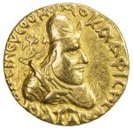 KUSHAN: Vima Kadphises, ca. 105-127, AV dinar (7.91g), G-18, quarter-length bust of Vima Kadphises r