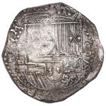 BOLIVIA, Potosí, cob 8 reales, Philip II, assayer B (3rd period).