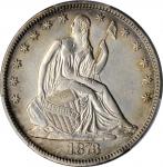 1873 Liberty Seated Half Dollar. No Arrows. WB-102. Close 3. EF Details--Repaired (PCGS).