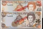 CAYMAN ISLANDS. Lot of (2). Cayman Islands Monetary Authority. 25 & 100 Dollars, 1996. P-24s & 25s. 