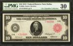 Fr. 902a. 1914 $10 Federal Reserve Note. Red Seal. Dallas. PMG Very Fine 30.