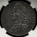 GREAT BRITAIN George II ジョージ2世(1727~60) Crown 1746“LIMA“  NGC-MS62 トーン AU~UNC