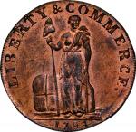 1794 Talbot, Allum & Lee Cent / Birmingham Halfpenny Mule. Fuld Mule-1, W-8665. Rarity-4+. Copper. L