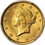 1851 Gold Dollar. MS-64+ (PCGS). CAC.