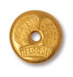 民国时期广州“生记祥金铺”一两金锭一枚，重量：37.49克，保存极好