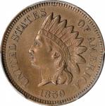 1859 Indian Cent. AU Details--Harshly Cleaned (PCGS).
