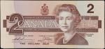1986年加拿大银行2圆。一叠100张。连号。CANADA. Pack of (100). Bank of Canada. 2 Dollars, 1986. BC-55b. Consecutive. 
