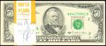 1990年50美元纽约原始包装一组 近未流通 1990 $50  Federal Reserve Notes. New York