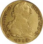 PERU. 8 Escudos, 1788-LIMAE IJ. Lima Mint. Charles III. PCGS EF-45 Gold Shield.