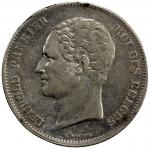 World Coins - Europe. BELGIUM: Leopold I, 1831-1865, AR 2½ francs, 1849, KM-11, Cr-19, small edge de