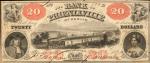 Phoenixville, Pennsylvania. Bank of Phoenixville. Jan. 1, 1864. $20. Very Fine.