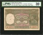 1937年印度储备银行100卢比。INDIA. Reserve Bank of India. 100 Rupees, ND (1937). P-20n. PMG Very Fine 30.
