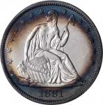 1881 Liberty Seated Half Dollar. Proof-66 (PCGS).