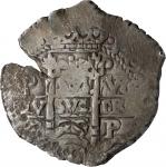 BOLIVIA. Cob 8 Reales, 1689-P VR. Potosi Mint. Charles II. PCGS Genuine--Tooled, EF Details.
