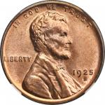 1925-D Lincoln Cent. MS-66 RD (NGC).