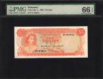 BAHAMAS. Monetary Authority. 5 Dollars, 1968. P-29a. PMG Gem Uncirculated 66 EPQ.