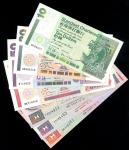x Hong Kong, Standard Chartered $10, 20, 50 and 100, 1993-1995, also Hong Kong Bank 20, 50 and 100, 