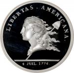 1781 (2004) Libertas Americana Medal. Modern Paris Mint Dies. Silver. Deep Cameo Gem Proof.