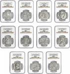 Lot of (11) Comitia Americana and Related Medals. (1974-1976) U.S. Mint, National Bicentennial Facsi
